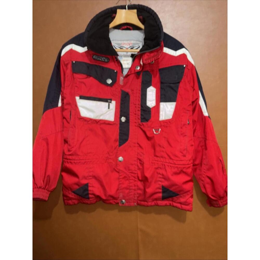 VTG Spyder Ski Snowboard Insulated Waterproof Jacket Coat Large Red Heavy Racing